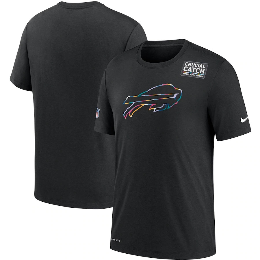 Men's Buffalo Bills Black Sideline Crucial Catch Performance T-Shirt 2020